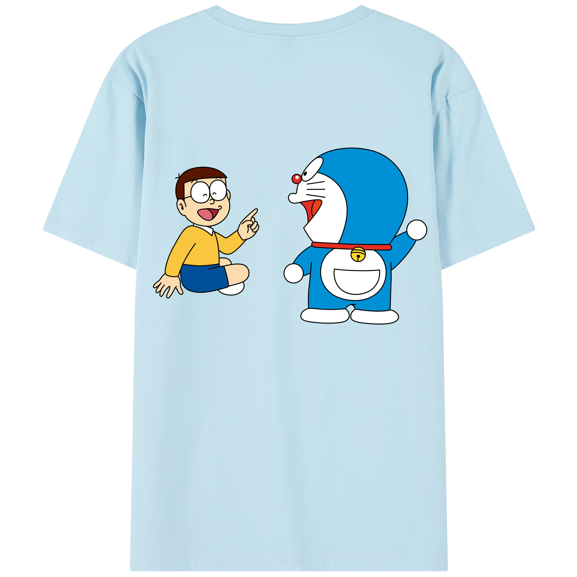（画像用） ドラえもん Doraemon 綿100％半袖Tシャツ（背面プリント）